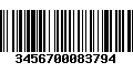 Código de Barras 3456700083794