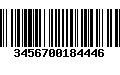 Código de Barras 3456700184446