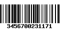 Código de Barras 3456700231171