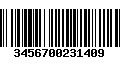 Código de Barras 3456700231409