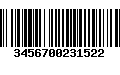 Código de Barras 3456700231522