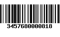 Código de Barras 3457680000818