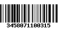 Código de Barras 3458071100315