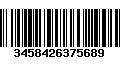 Código de Barras 3458426375689