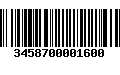 Código de Barras 3458700001600