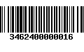 Código de Barras 3462400000016