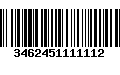 Código de Barras 3462451111112