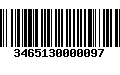 Código de Barras 3465130000097