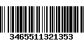 Código de Barras 3465511321353