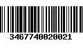 Código de Barras 3467740020021