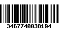 Código de Barras 3467740038194