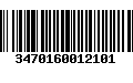 Código de Barras 3470160012101