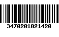 Código de Barras 3470201021420
