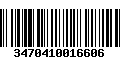 Código de Barras 3470410016606