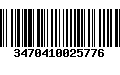 Código de Barras 3470410025776