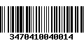 Código de Barras 3470410040014