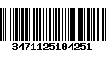 Código de Barras 3471125104251