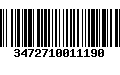 Código de Barras 3472710011190