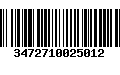 Código de Barras 3472710025012