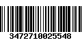 Código de Barras 3472710025548