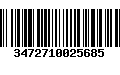 Código de Barras 3472710025685