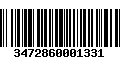 Código de Barras 3472860001331