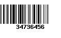 Código de Barras 34736456