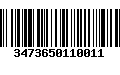 Código de Barras 3473650110011