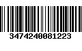 Código de Barras 3474240081223