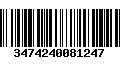 Código de Barras 3474240081247