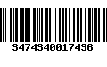 Código de Barras 3474340017436