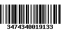 Código de Barras 3474340019133