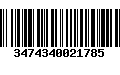 Código de Barras 3474340021785