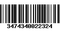 Código de Barras 3474340022324