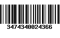 Código de Barras 3474340024366