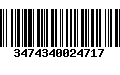 Código de Barras 3474340024717