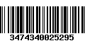 Código de Barras 3474340025295