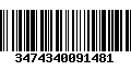 Código de Barras 3474340091481