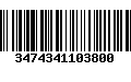 Código de Barras 3474341103800