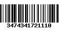 Código de Barras 3474341721110