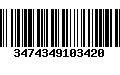 Código de Barras 3474349103420