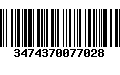 Código de Barras 3474370077028