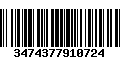 Código de Barras 3474377910724