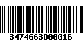 Código de Barras 3474663000016