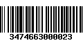 Código de Barras 3474663000023