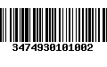 Código de Barras 3474930101002