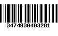 Código de Barras 3474930403281