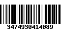 Código de Barras 3474930414089