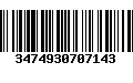 Código de Barras 3474930707143