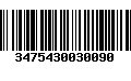 Código de Barras 3475430030090